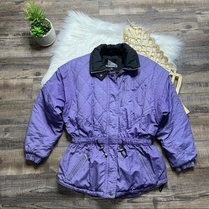 Vintage Cornice Cinch Waist Snow Ski Puffer Jacket Coat